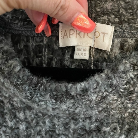 Apricot Balloon Sleeve Multi Colour Knit Sweater, Size S - Picture 3 of 6